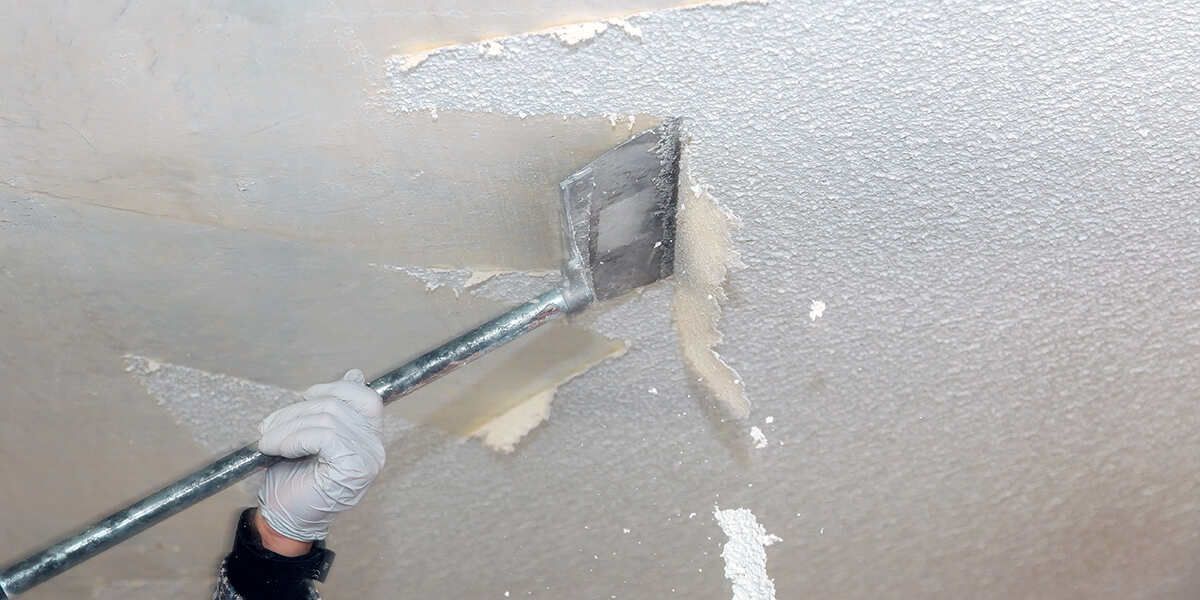 popcorn ceiling crack repair